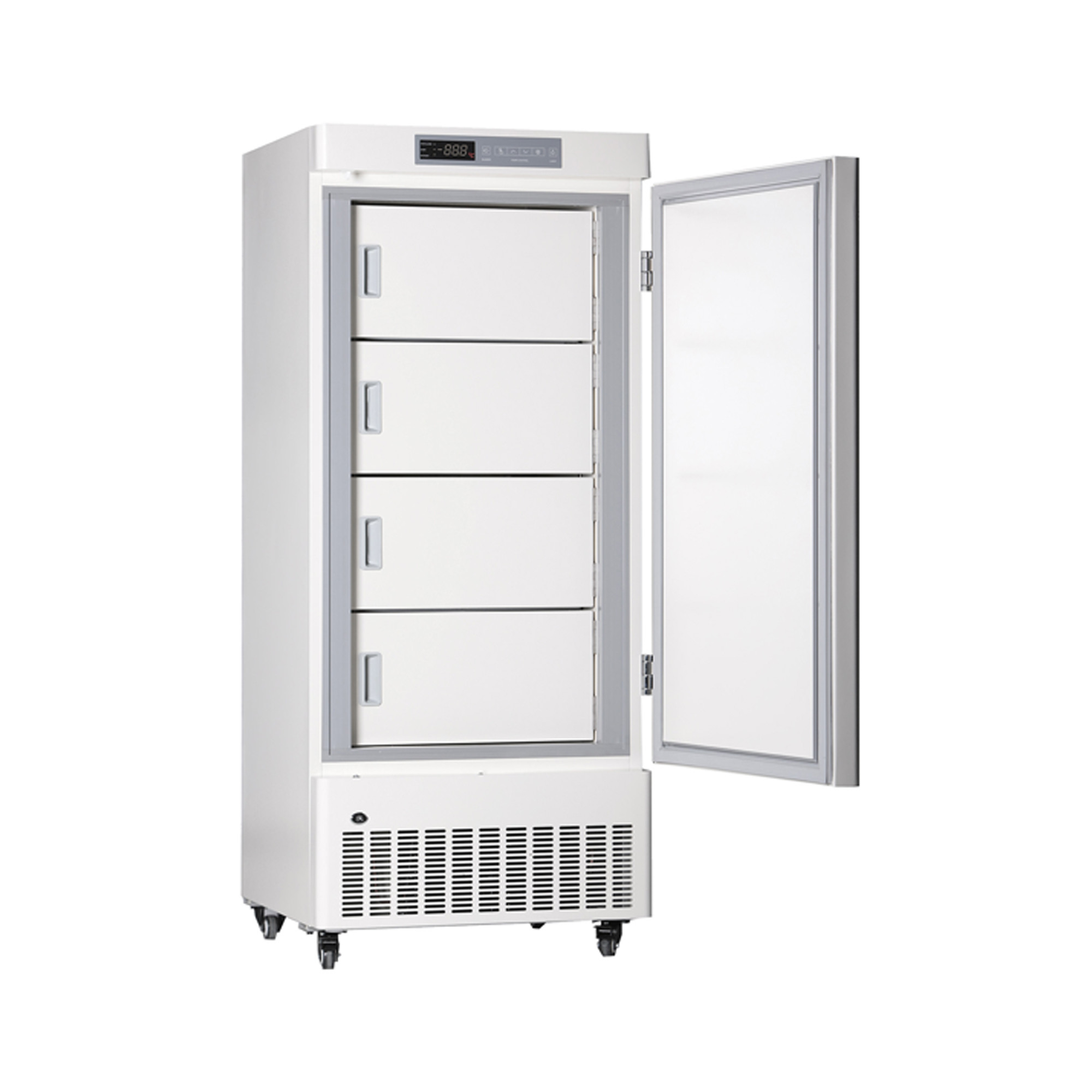 Biomedical Upright Stainless Steel Deep Freezer Adjustable Temperature