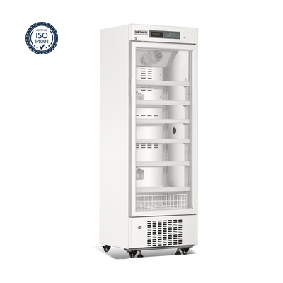 315L Single Glass Door Biomedical Pharmaceutical Grade Refrigerator With Real Force Air Cooling