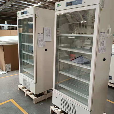 Microprocessor Temperature Controller Medical Pharmacy Refrigerator With Heated Glass Door 416L