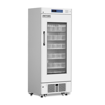 Foam Glass Door Blood Bank Refrigerator Cabinet With Temperature Printer 4 Degree 368L
