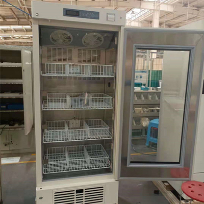Foam Glass Door Blood Bank Refrigerator Cabinet With Temperature Printer 4 Degree 368L