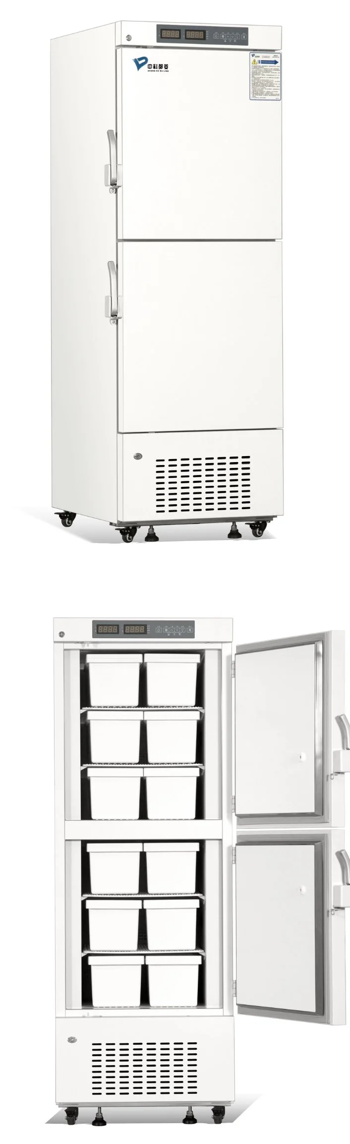 Energy Saving -25 Degrees Upright 358 Liters Medical Deep Freezer with Multi Drawers