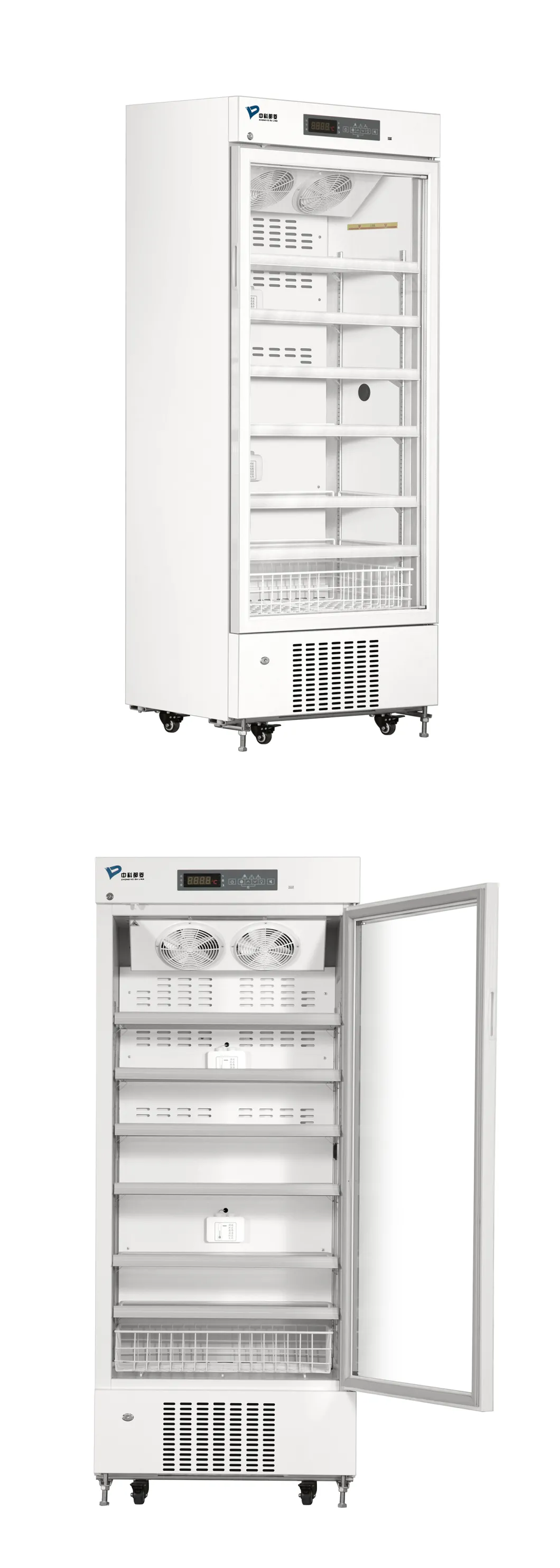 Large Capacity 415L Vertical Stand Medical Pharmacy Vaccine Refrigerator 2-8 Degrees