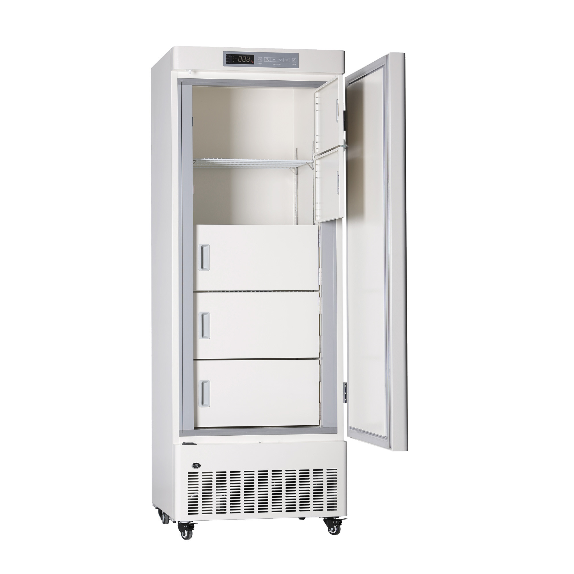 300W Free Standing Deep Freezer For Covid Vaccine Storage 328 Liters
