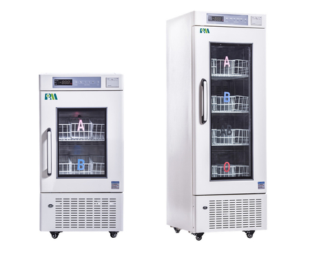 368L Foam Glass Door Blood Bank Refrigerator Cabinet with Temperature Printer 4°C for Blood Safety