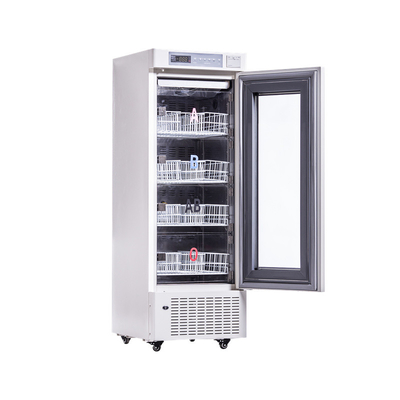 368L Foam Glass Door Blood Bank Refrigerator Cabinet with Temperature Printer 4°C for Blood Safety