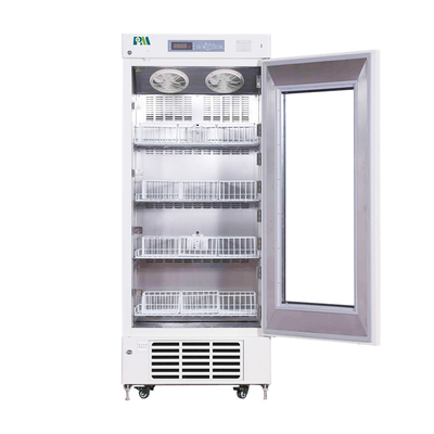 368L Foam Glass Door Blood Bank Refrigerator Cabinet with Temperature Printer 4°C for Blood Safety
