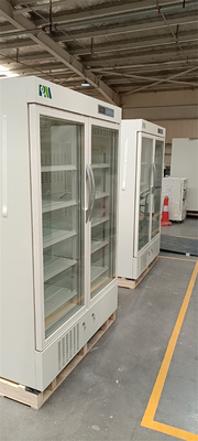 656L Double Glass Door Biomedical Vaccine Pharmacy Refrigerator with LED Interior Light High Quality