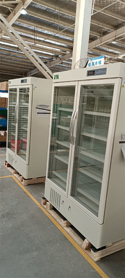 2-8 Degrees Double Glass Door Pharmacy Vaccine Storage Freezers Medical Grade Refrigerator