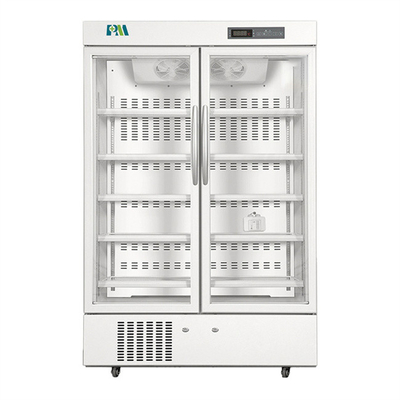 2-8 Degrees Double Glass Door Pharmacy Vaccine Storage Freezers Medical Grade Refrigerator