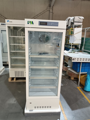 2-8 Degree Vertical Hospital Laboratory Medical Grade Refrigerator 226L with Single Glass Door High Quality