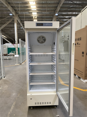 2-8 Degree Real Force Air Cooling 226L Vertical Stand Medical Vaccine Refrigerator Sprayed Steel