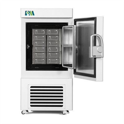 - 86 Degree 58L Vertical Portable Solid Door Cryogenic ULT Freezer For Hospital