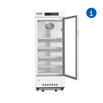 2-8 Degree Spray Coated Steel Vertical Medical Grade Pharmacy Refrigerator 236 Liter