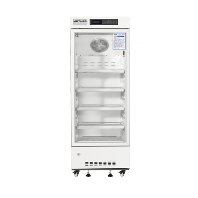 Upright Single Glass Door Medical Pharmacy Refrigerator Vaccine Freezer 226L