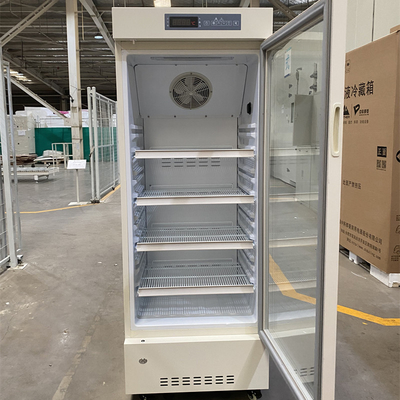 Upright Single Glass Door Medical Pharmacy Refrigerator Vaccine Freezer 226L