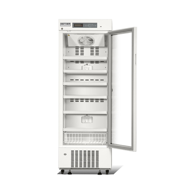 315L Single Glass Door Medical Vaccine Refrigerator Pharmacy Fridge For Clinic