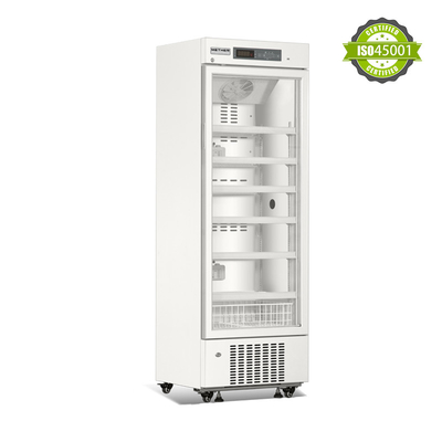 2 - 8 Degree Medical Pharmacy Drug Fridge With Single Glass Door CE ISO