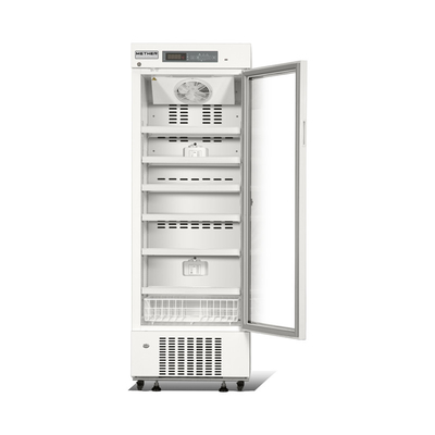 2 - 8 Degree Medical Pharmacy Drug Fridge With Single Glass Door CE ISO