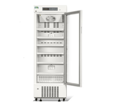315L Single Glass Door Biomedical Pharmaceutical Grade Refrigerator With Real Force Air Cooling