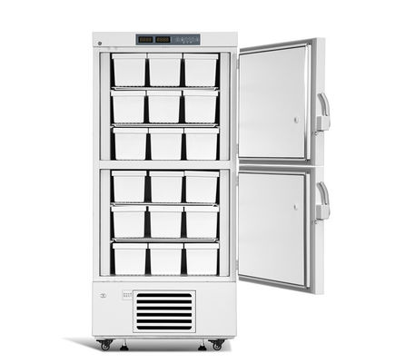 Double Independent Chambers Upright Medical Deep Vaccine Freezer Minus 25 Degree With 528L Capacity