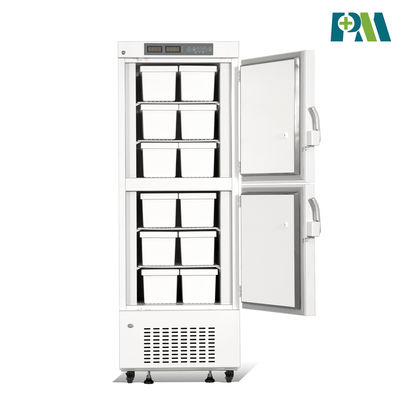 Minus 40 Degrees 358L Sprayed steel Upright Medical Deep Freezer with Two Foaming Door for vaccine storage