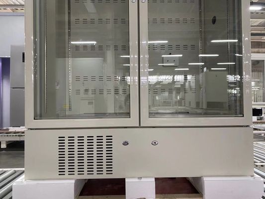 656L Pharmacy Vaccine Refrigerator Fridge With Double Glass Door LED Interior Light